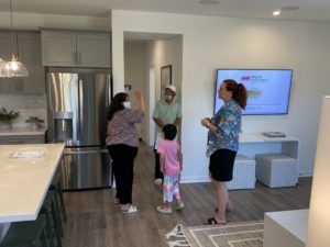 people viewing Aspen Court on grand opening day
